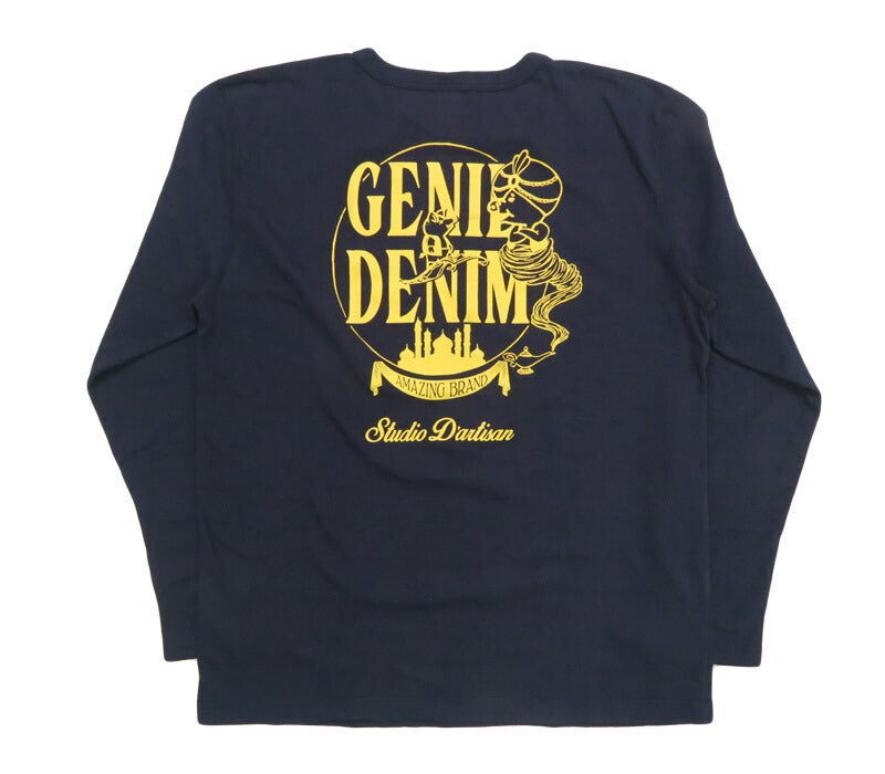 ダルチザン ステュディオ・ダ・ルチザン STUDIO D'ARTISAN 長袖 プリント Tシャツ "GENIE DENIM" 8195A