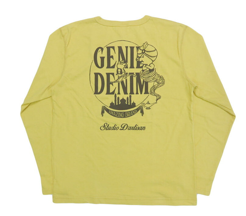 ダルチザン ステュディオ・ダ・ルチザン STUDIO D'ARTISAN 長袖 プリント Tシャツ "GENIE DENIM" 8195A