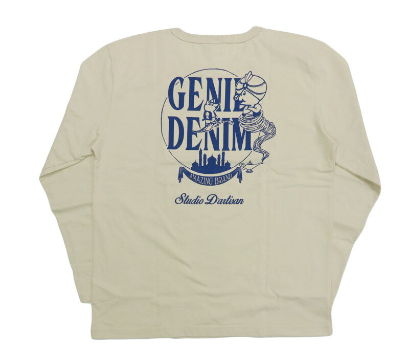 ダルチザン ステュディオ・ダ・ルチザン STUDIO D'ARTISAN 長袖 プリント Tシャツ "GENIE DENIM" 8195A
