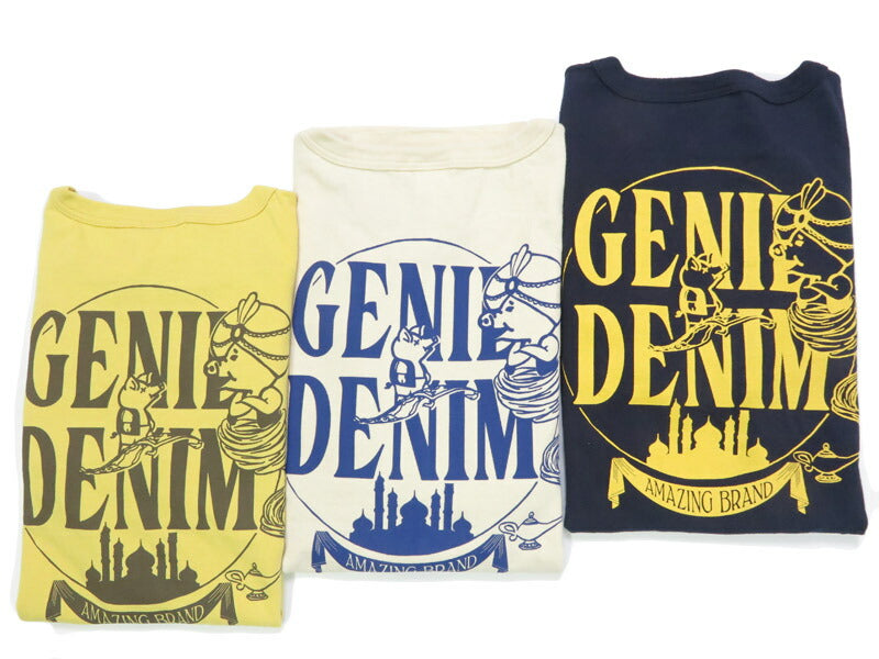 ダルチザン ステュディオ・ダ・ルチザン STUDIO D'ARTISAN 長袖 プリント Tシャツ "GENIE DENIM" 8195A