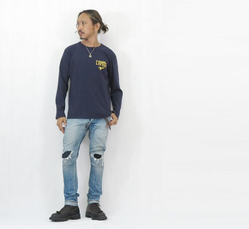 ダルチザン ステュディオ・ダ・ルチザン STUDIO D'ARTISAN 長袖 プリント Tシャツ "GENIE DENIM" 8195A