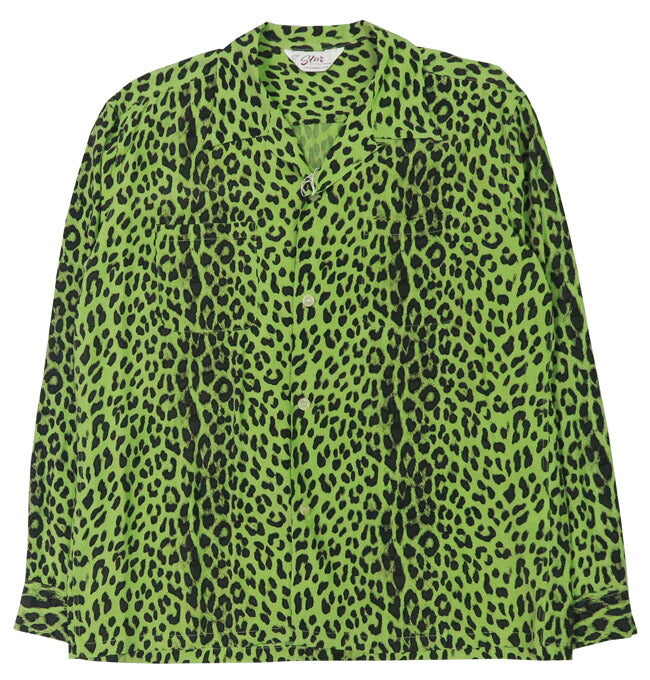 STAROFHOLLYWOODスターオブハリウッド長袖レーヨンオープンカラーシャツLEOPARDアロハシャツハワイアンシャツSH29489【2025年春夏新作】