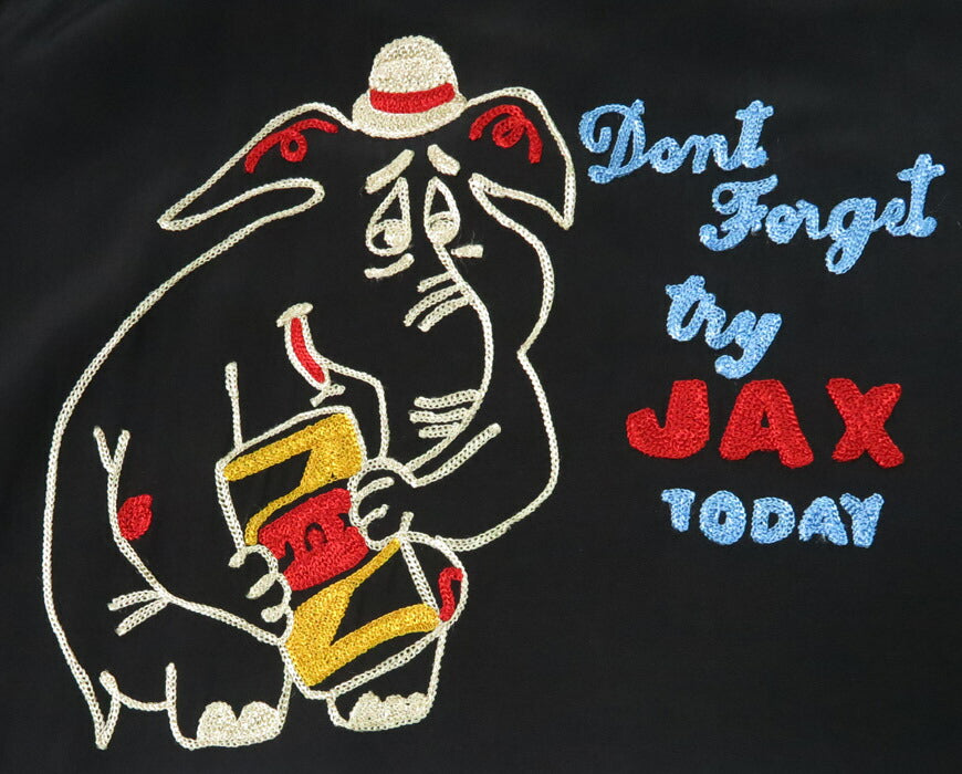 Style Eyes スタイルアイズ Kurzarm Bowlinghemd JAX BEER Bowling Offener Kragen Stickerei Rayon SE39458