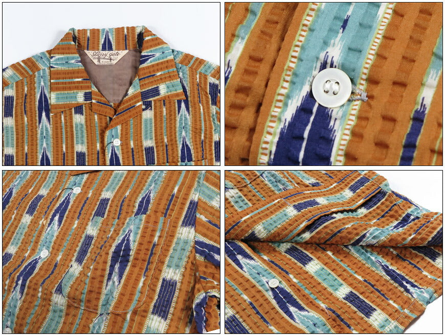JELADO ジェラード 半袖 シアサッカー ウエストコースト シャツ 矢尻柄 S/S Westcoast Shirt SG21113 【2026年春夏新作】