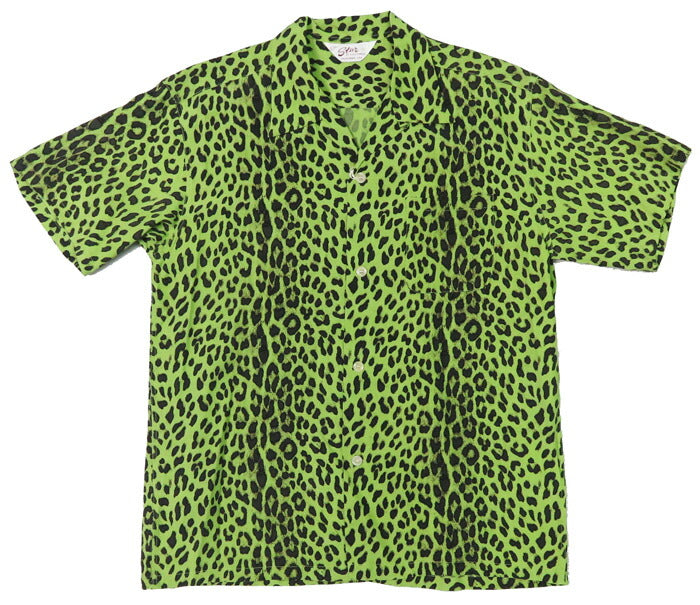 STAR OF HOLLYWOOD スターオブハリウッド 半袖 レーヨン オープンカラー シャツ LEOPARD アロハシャツ ハワイアンシャツ SH39490