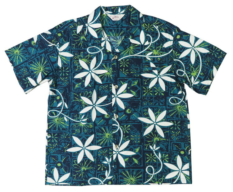 STAR OF HOLLYWOOD スターオブハリウッド Kurzarm Baumwoll-Typwriter Offener Kragen Hemd BLUE HAWAII Aloha-Hemd Hawaiianisches Hemd Elvis Presley SH39493