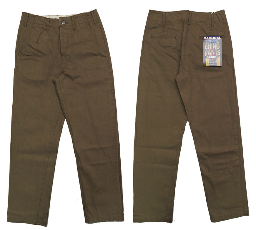 サムライジーンズ SAMURAI JEANS 15oz刀耳硫化染めセルビッチへビーチノ ワイド トラウザーズ チノパン SJ48CP