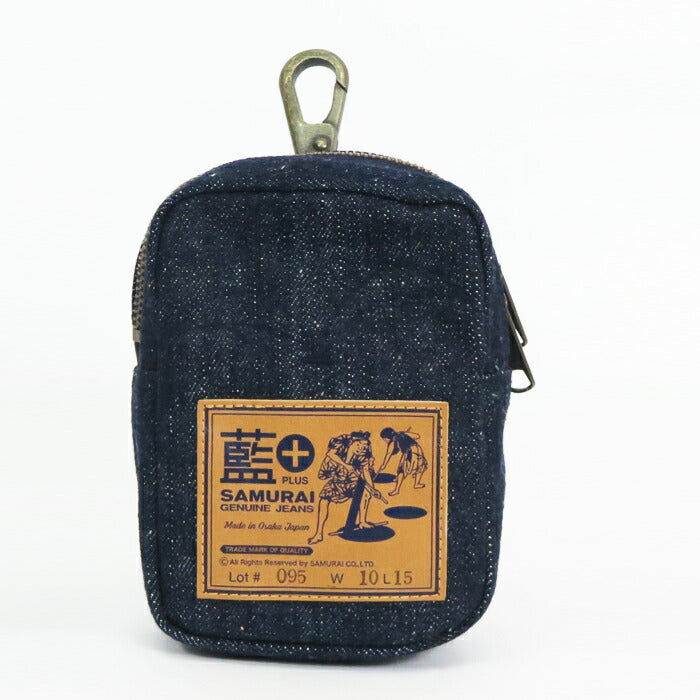 サムライジーンズ SAMURAI JEANS ミニ デニムポーチ 18oz藍＋サムライコットンセルビッチデニム SJDP24-AI