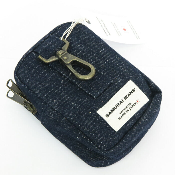 サムライジーンズ SAMURAI JEANS ミニ デニムポーチ 18oz藍＋サムライコットンセルビッチデニム SJDP24-AI