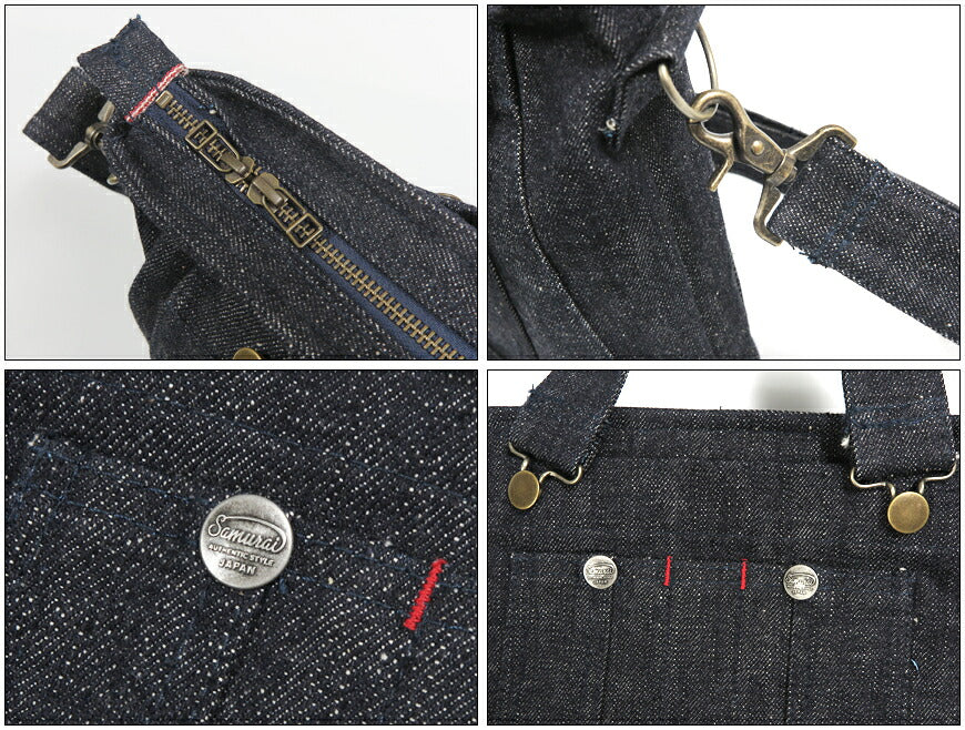 サムライジーンズ SAMURAI JEANS 17oz オーバーオール型ショルダーバッグ SJOVB26【2026年秋冬新作】