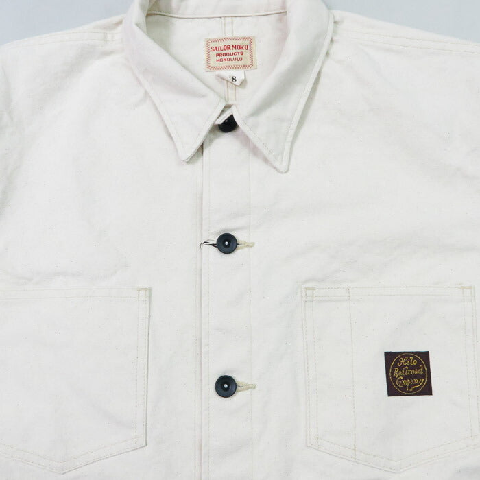 Sun Surf SAILOR MOKU PRODUCTS 10oz. Katoen Duck Wit Werkjack Coverall SM15689