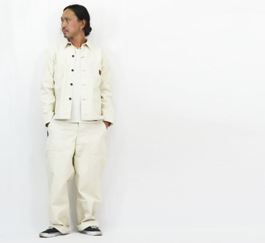 Sun Surf SAILOR MOKU PRODUCTS 10oz. Katoen Duck Wit Werkjack Coverall SM15689