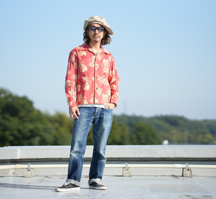 サンサーフ SUN SURF 長袖 "DUKE'S PINEAPPLE" コーデュロイオープンシャツ  アロハ SS29580