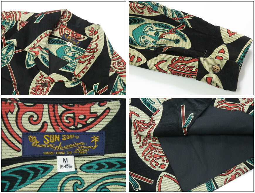 サンサーフ SUN SURF 長袖 "GOD'S SHIELD" コーデュロイオープンシャツ  アロハ SS29581
