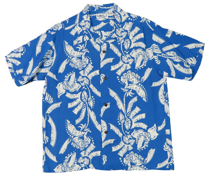 サンサーフ SUN SURF เสื้อฮาวายแขนสั้นผ้าเรยอนซาตินลาย "HONEYSUCKLE" HALE HAWAII, ROYAL HAWAIIAN SS39413