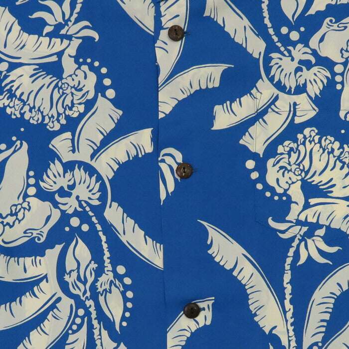 サンサーフ SUN SURF เสื้อฮาวายแขนสั้นผ้าเรยอนซาตินลาย "HONEYSUCKLE" HALE HAWAII, ROYAL HAWAIIAN SS39413