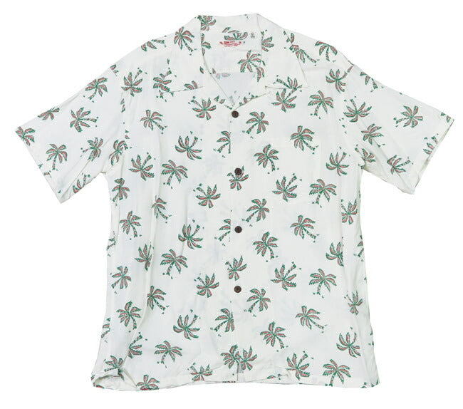 サンサーフ SUN SURF Camisa hawaiana de rayón satinado manga corta "SCATTERED PALMTREE" NATIONAL Aloha SS39427