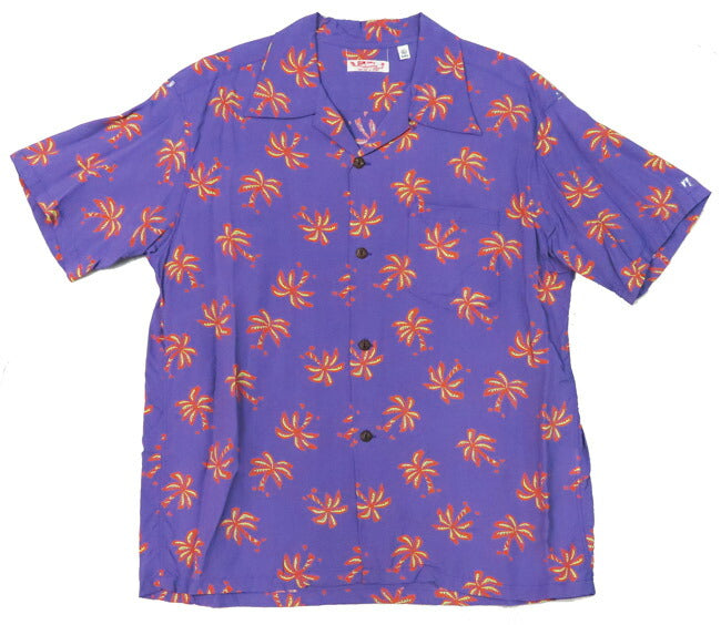 サンサーフ SUN SURF Camisa hawaiana de rayón satinado manga corta "SCATTERED PALMTREE" NATIONAL Aloha SS39427