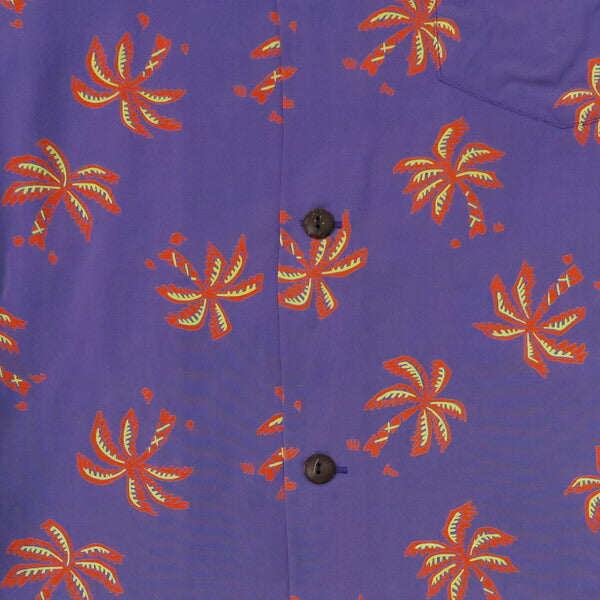 サンサーフ SUN SURF Camisa hawaiana de rayón satinado manga corta "SCATTERED PALMTREE" NATIONAL Aloha SS39427