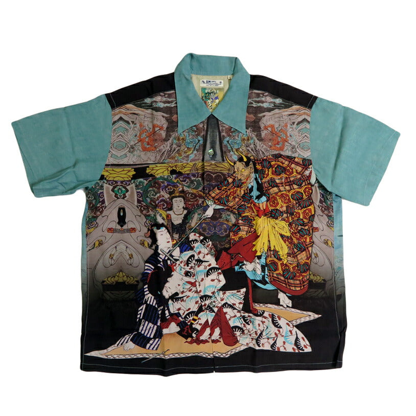 サンサーフ SUN SURF × 月岡芳年 SPECIAL EDITION “偐紫田舎源氏”（にせむらさきいなかげんじ）半袖 レーヨン ハワイアンシャツ日本の意匠 SPECIAL EDITION アロハシャツ SS39531