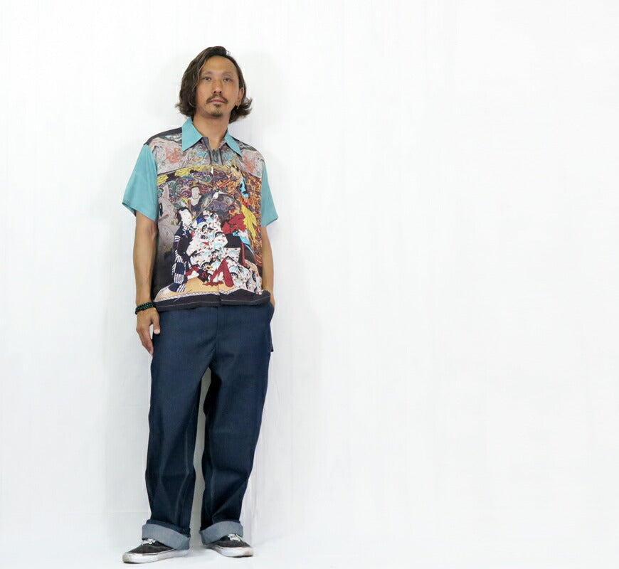 サンサーフ SUN SURF × 月岡芳年 SPECIAL EDITION “偐紫田舎源氏”（にせむらさきいなかげんじ）半袖 レーヨン ハワイアンシャツ日本の意匠 SPECIAL EDITION アロハシャツ SS39531