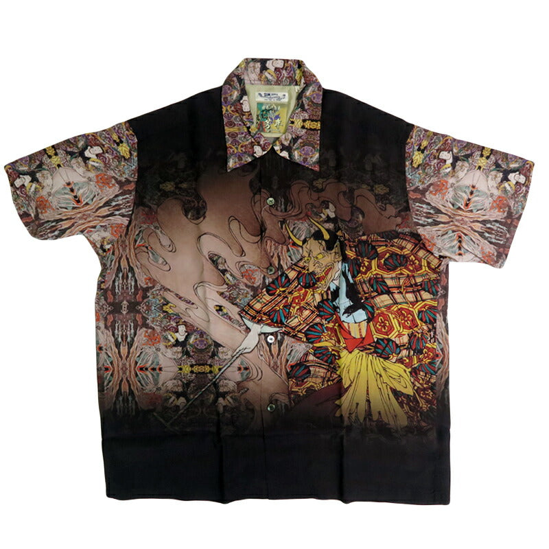 サンサーフ SUN SURF × 月岡芳年 SPECIAL EDITION “NEW STORY” 半袖 レーヨン ハワイアンシャツ日本の意匠  アロハシャツ SS39532