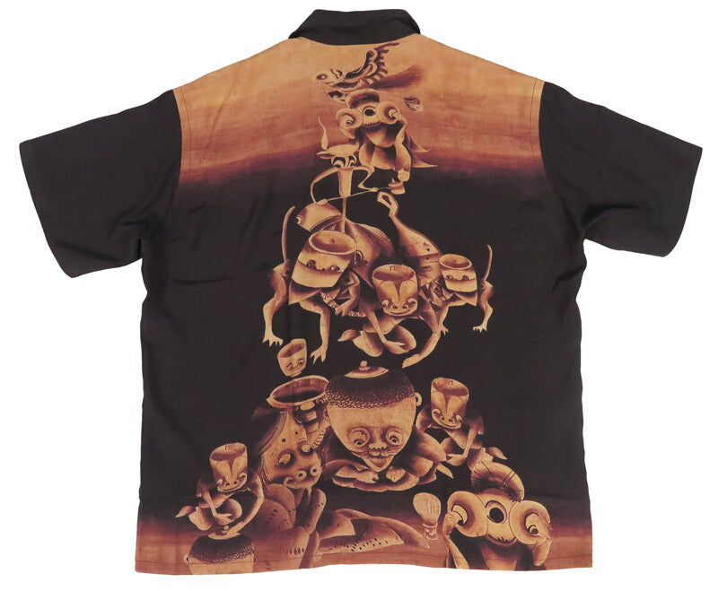 ซันเซิร์ฟ SUN SURF × อิโตะ จาคุโชว์ เสื้อเชิ้ตฮาวายแขนสั้น ผ้ารยอน ลาย "ฟุสึมะกามิซึ" ลายญี่ปุ่น รุ่นพิเศษ เสื้ออะโลฮา SS39533