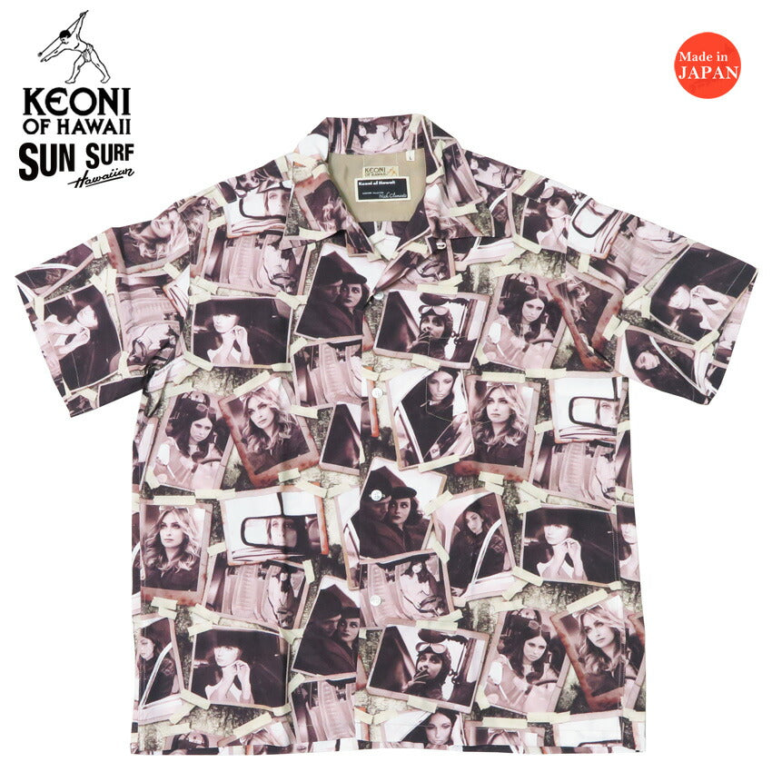 선서프 SUN SURF KEONI OF HAWAII 반소매 레이온 하와이안 셔츠 AS A PHOTOGRAPHER by NICK CLEMENTS 아로하 셔츠 케오니 오브 하와이 SS39536