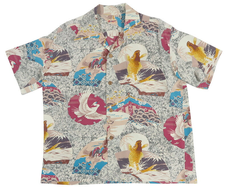 サンサーフ SUN SURF เสื้ออะโลฮาแขนสั้นผ้าเรยอนคิริเมน “JAPANESE QUAINT DESIGN” SS39614 【คอลเลกชันฤดูใบไม้ผลิ/ฤดูร้อน 2026】
