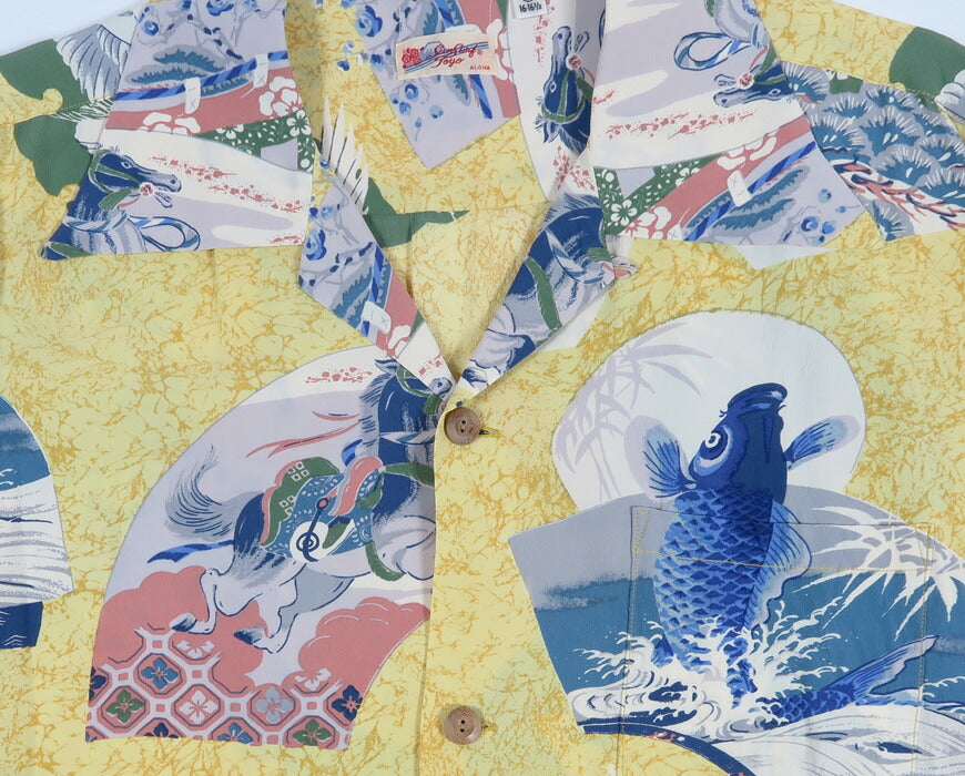 サンサーフ SUN SURF เสื้ออะโลฮาแขนสั้นผ้าเรยอนคิริเมน “JAPANESE QUAINT DESIGN” SS39614 【คอลเลกชันฤดูใบไม้ผลิ/ฤดูร้อน 2026】