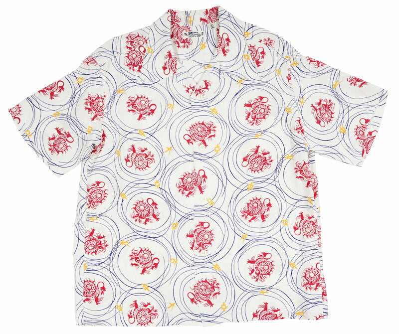 Sun Surf SUN SURF Kurzarm Rayon-Habutae Hawaiianisches Hemd „DRAGON GRID“ Aloha-Hemd SS39617 【Frühjahr/Sommer 2026 Neuerscheinung】