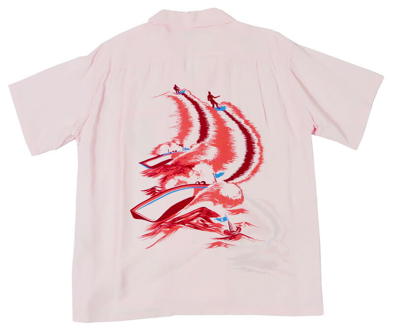 サンサーフ SUN SURF เสื้ออะโลฮาแขนสั้นผ้าเรยอนฮาบุตาเอะ “WATER SKIING” SS39630 【คอลเลกชันฤดูใบไม้ผลิ/ฤดูร้อน 2026】