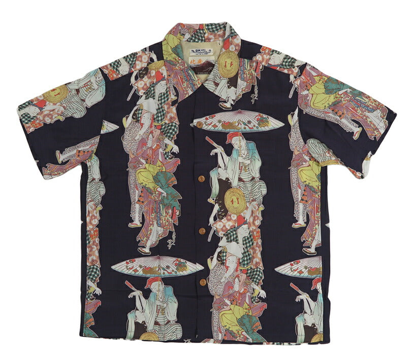 サンサーフ SUN SURF 半袖 レーヨンフジエット ハワイアンシャツ SUN SURF × 葛飾北斎 SPECIAL EDITION “踊り”  SS39655 【2026年春夏新作】