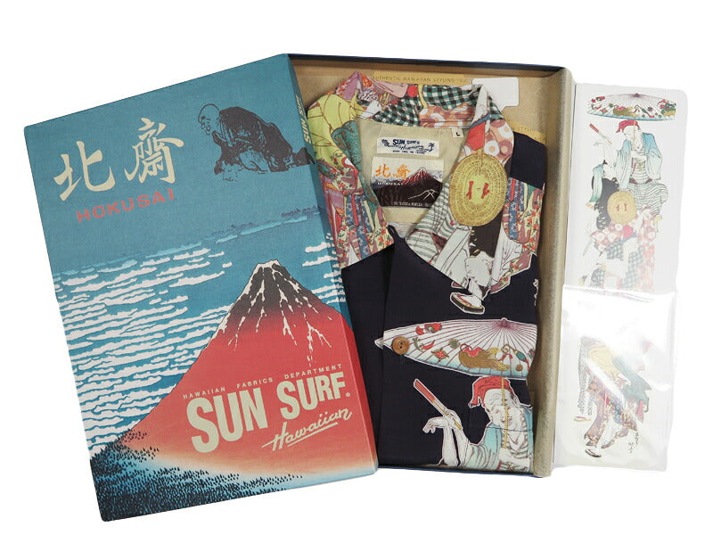 サンサーフ SUN SURF 半袖 レーヨンフジエット ハワイアンシャツ SUN SURF × 葛飾北斎 SPECIAL EDITION “踊り”  SS39655 【2026年春夏新作】
