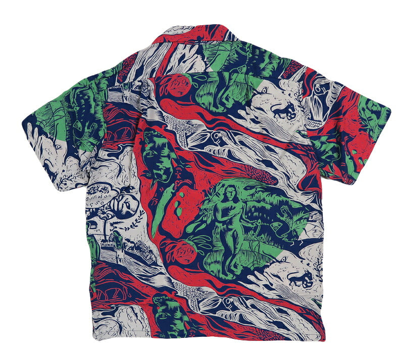 サンサーフ SUN SURF スペシャルエディション 半袖 レーヨン羽二重 アロハシャツ “GAUGUIN WOODCUT MYSTIC” KAMEHAMEHA ゴージャン ウッドカット SS39673 【2026年春夏新作】