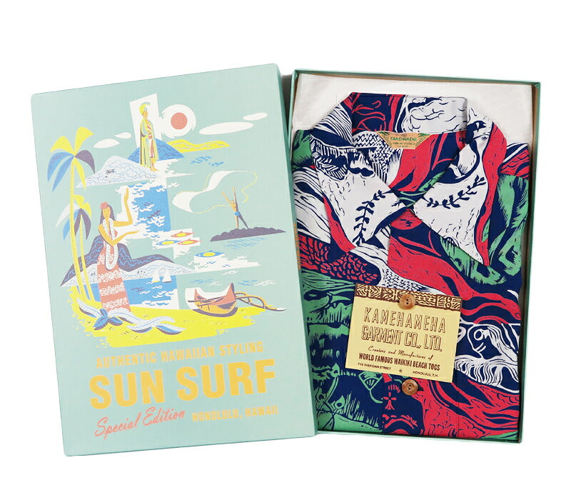 サンサーフ SUN SURF スペシャルエディション 半袖 レーヨン羽二重 アロハシャツ “GAUGUIN WOODCUT MYSTIC” KAMEHAMEHA ゴージャン ウッドカット SS39673 【2026年春夏新作】