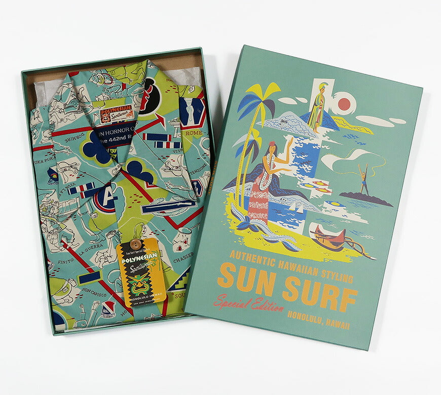 サンサーフ SUN SURF スペシャルエディション 半袖 コットン アロハシャツ “442nd” POLYNESIAN SPORTSWEAR SS39676 【2026年春夏新作】