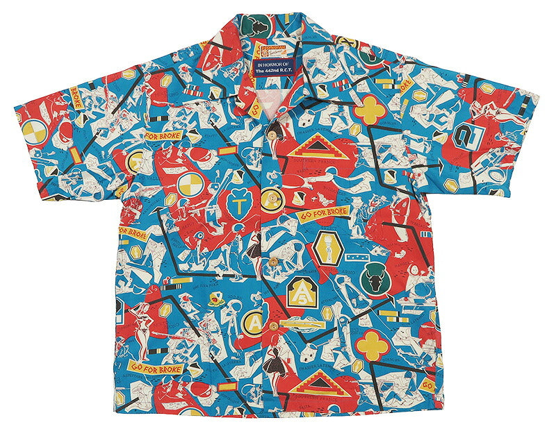 サンサーフ SUN SURF スペシャルエディション 半袖 コットン アロハシャツ “442nd” POLYNESIAN SPORTSWEAR SS39676 【2026年春夏新作】