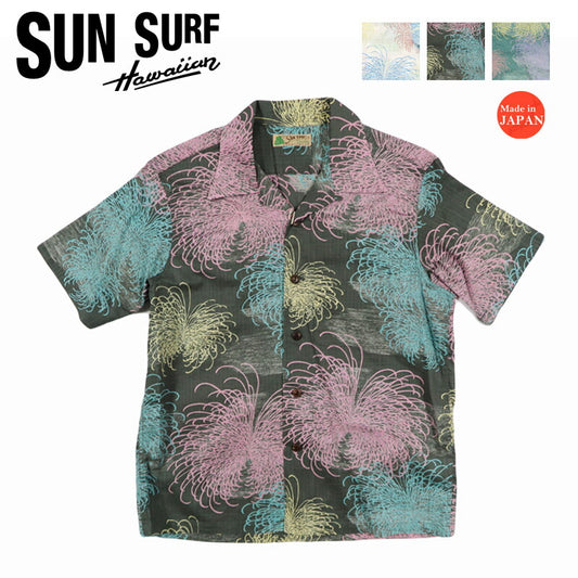 サンサーフ SUN SURF 半袖 コットンリネン スラブヤーン ハワイアンシャツ 「CHRYSANTHEMUM」 アロハシャツ SS39694 【2026年春夏新作】