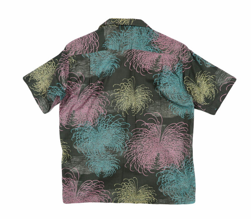 Sun Surf SUN SURF Camisa hawaiana de manga corta de algodón y lino con hilo slub "CHRYSANTHEMUM" Camisa aloha SS39694 【Nueva colección primavera-verano 2026】