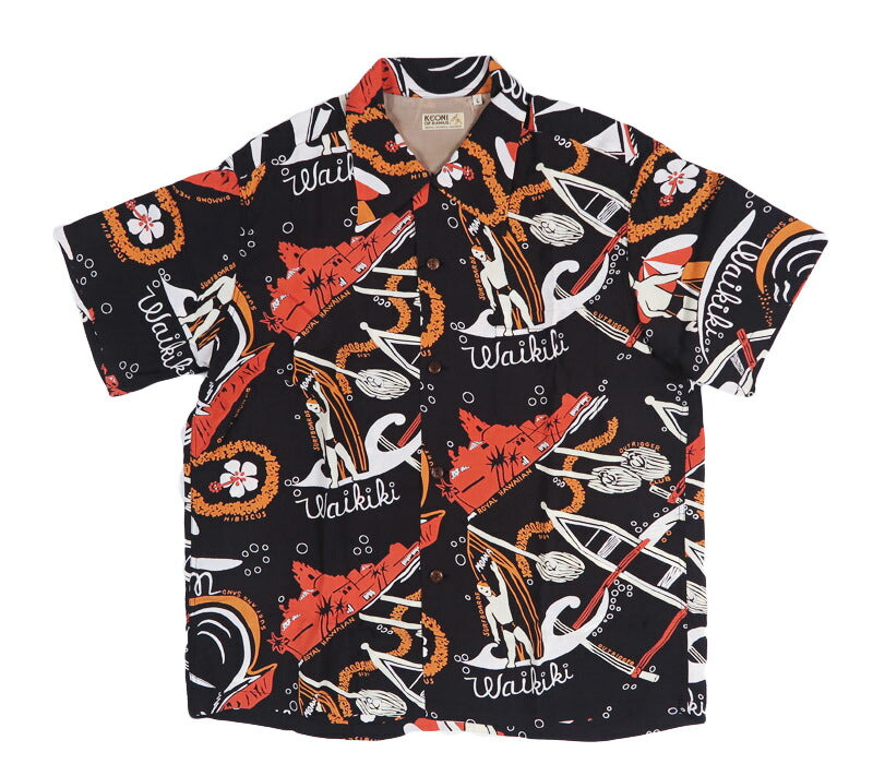 サンサーフ SUN SURF スペシャルエディション 半袖 レーヨンフジエット KEONI OF HAWAII “WAIKIKI SAND” by JOHN MEIGS  SS39741 【2026年春夏新作】