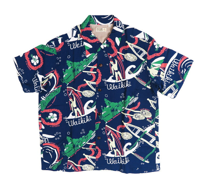 サンサーフ SUN SURF スペシャルエディション 半袖 レーヨンフジエット KEONI OF HAWAII “WAIKIKI SAND” by JOHN MEIGS  SS39741 【2026年春夏新作】