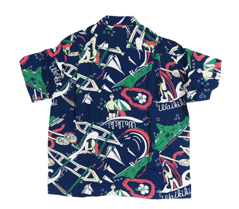 サンサーフ SUN SURF スペシャルエディション 半袖 レーヨンフジエット KEONI OF HAWAII “WAIKIKI SAND” by JOHN MEIGS  SS39741 【2026年春夏新作】