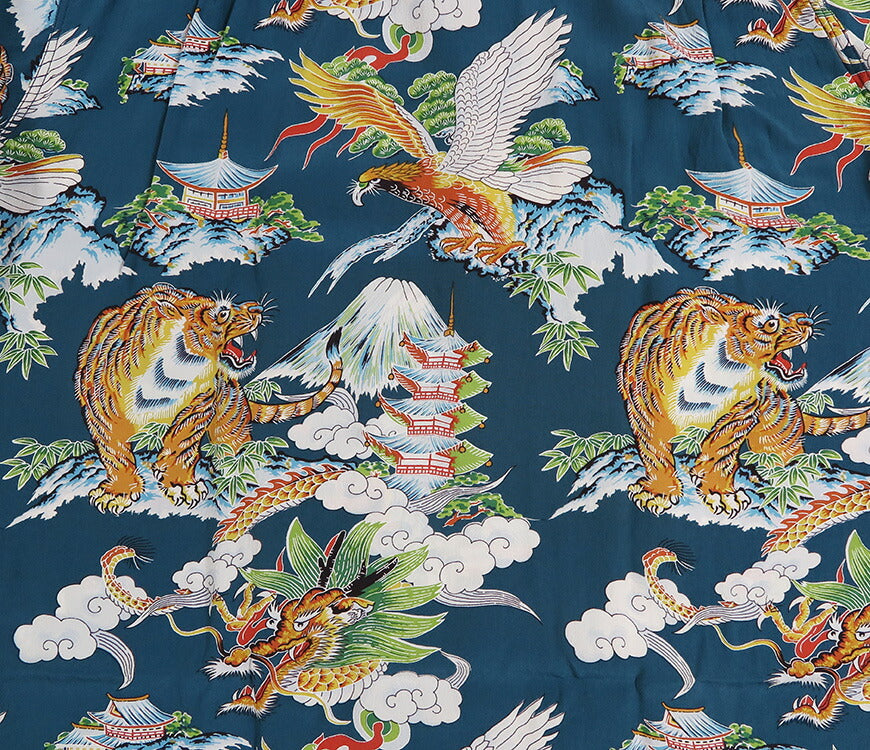 サンサーフ SUN SURF スペシャルエディション 半袖 レーヨン壁縮緬 アロハシャツ “EAGLE, TIGER, DRAGON”  FASHION MART SS39743 【2026年春夏新作】