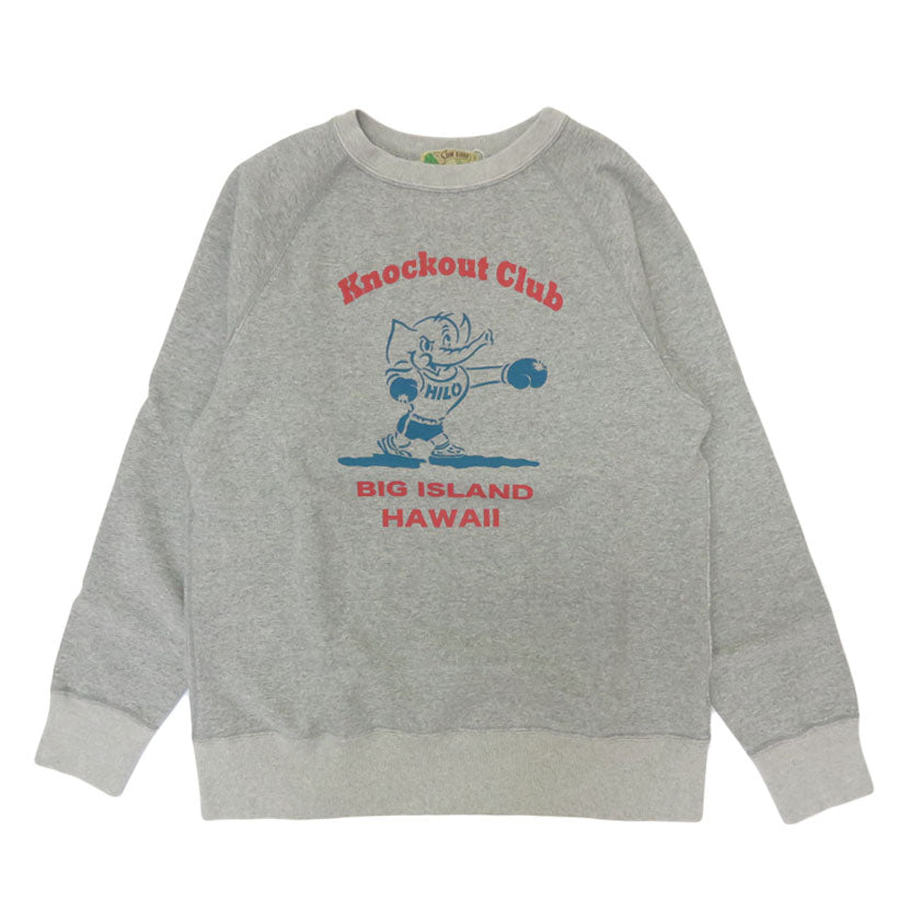 サンサーフ SUN SURF เสื้อสเวตเตอร์แขนยาวคอกลมพิมพ์ลาย "KNOCKOUT CLUB" CREW NECK SWEAT SHIRT SS69596