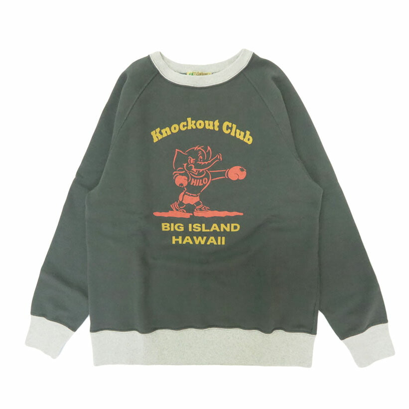 サンサーフ SUN SURF เสื้อสเวตเตอร์แขนยาวคอกลมพิมพ์ลาย "KNOCKOUT CLUB" CREW NECK SWEAT SHIRT SS69596