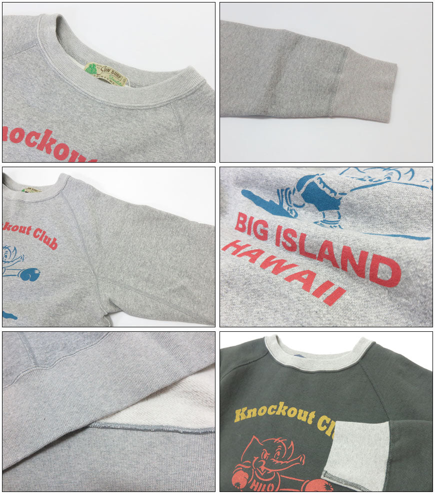サンサーフ SUN SURF เสื้อสเวตเตอร์แขนยาวคอกลมพิมพ์ลาย "KNOCKOUT CLUB" CREW NECK SWEAT SHIRT SS69596