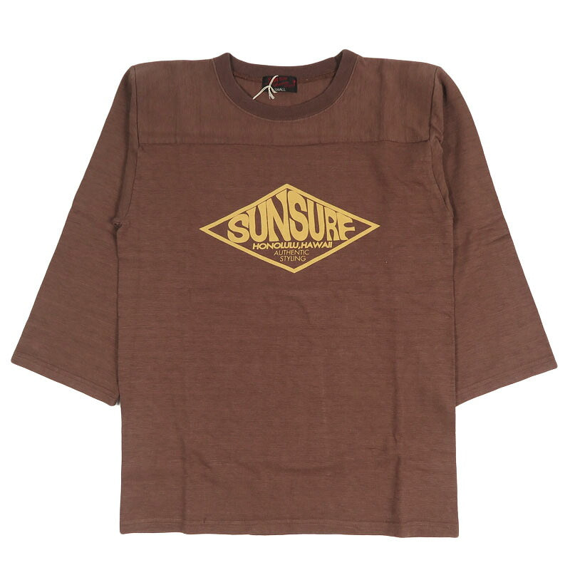 サンサーフ SUN SURF 七分袖 スラブヤーンTシャツ "DAIAMOND SHAPE LOGO" SLUB YARN FOOTBALL TEE SS69822【2026年秋冬新作】