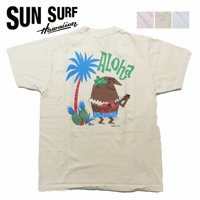 선 서프 SUN SURF 반팔 티셔츠 “ALOHA” by 야나기하라 료헤이 with MOOKIE SS79569