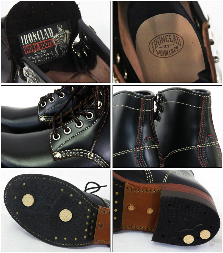 ทอยส์แมคคอย TOYS McCOY รองเท้าบูททำงานหนังแก้ว รุ่นเซอร์เวเยอร์ สีดำ WORK BOOTS SURVEYOR BLACK รุ่น TMA2001